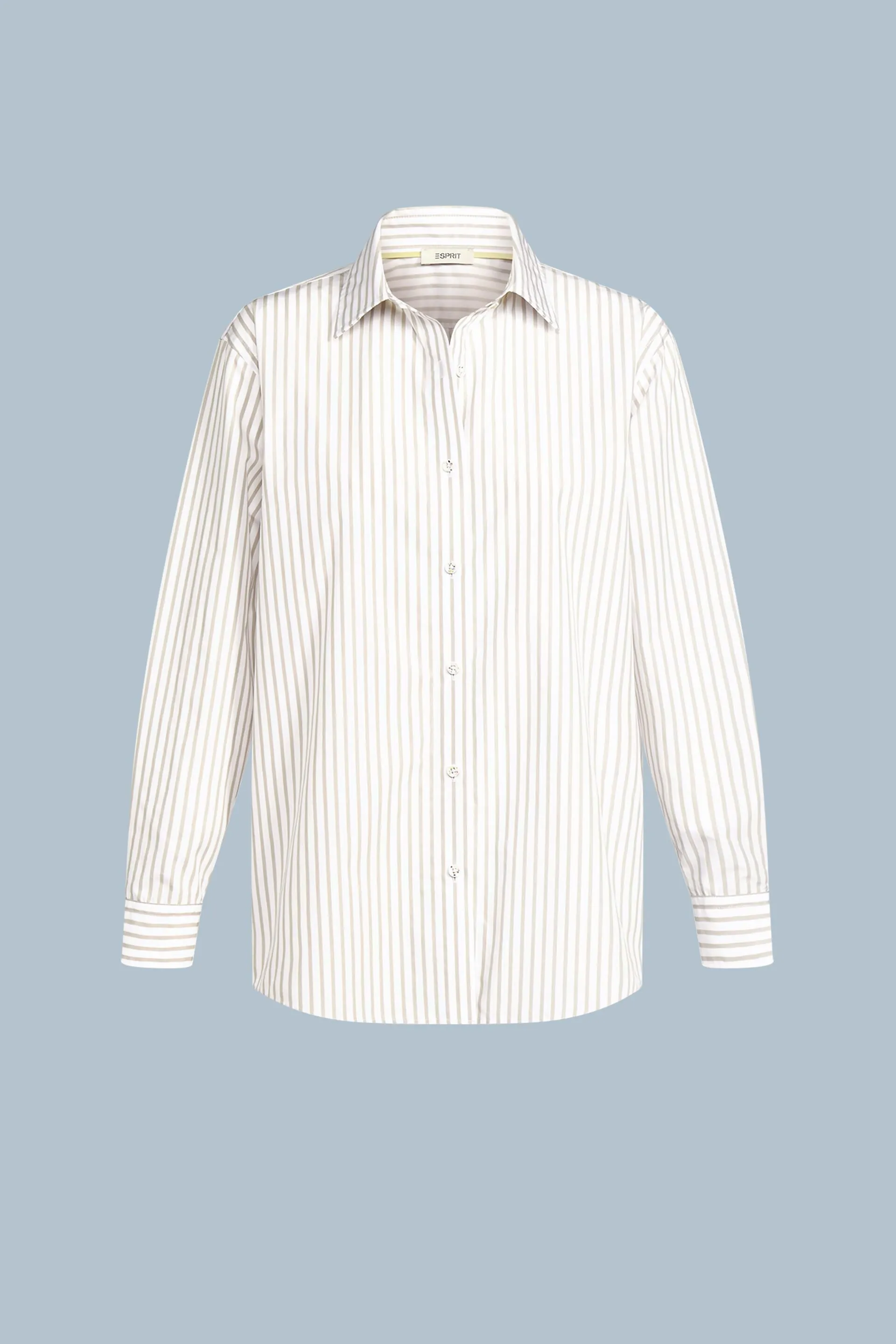Camicia a righe in popeline di cotone