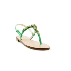 Carin - sandali gioiello verde smeraldo