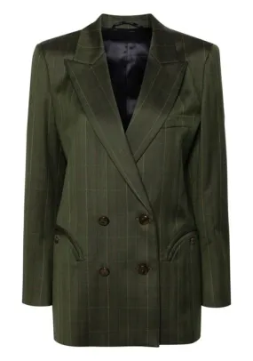 Giacca doppiopetto Wheels in verde - donna