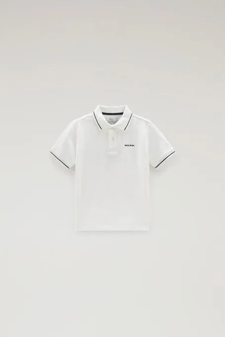Polo Monterey da bambino in cotone piquet elasticizzato                                                                         