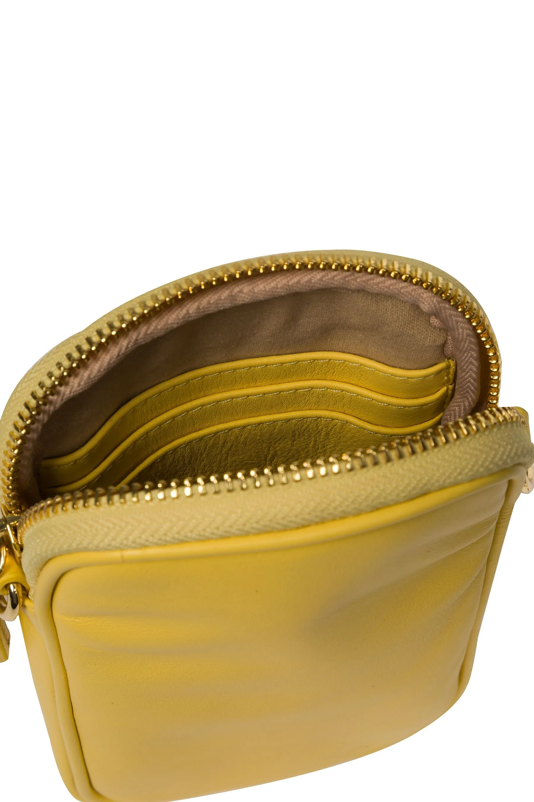 Pure Luxuries London - Alaina - Borsa per telefono a tracolla in pelle nappa
