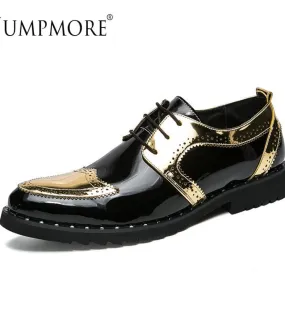 Scarpe in pelle Scarpe casual in pelle Primavera Autunno Stringate Punta tonda Pelle casual