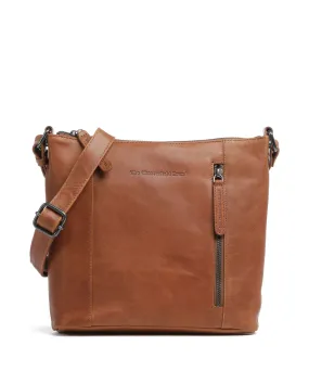  The Chesterfield Brand Cow Wax Pull Up Vervins Borsa a tracolla pelle a grana fine cognac  