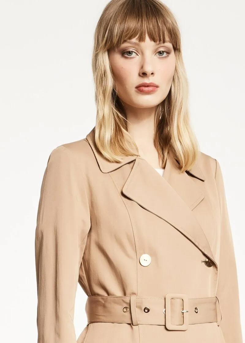 Trench in gabardina